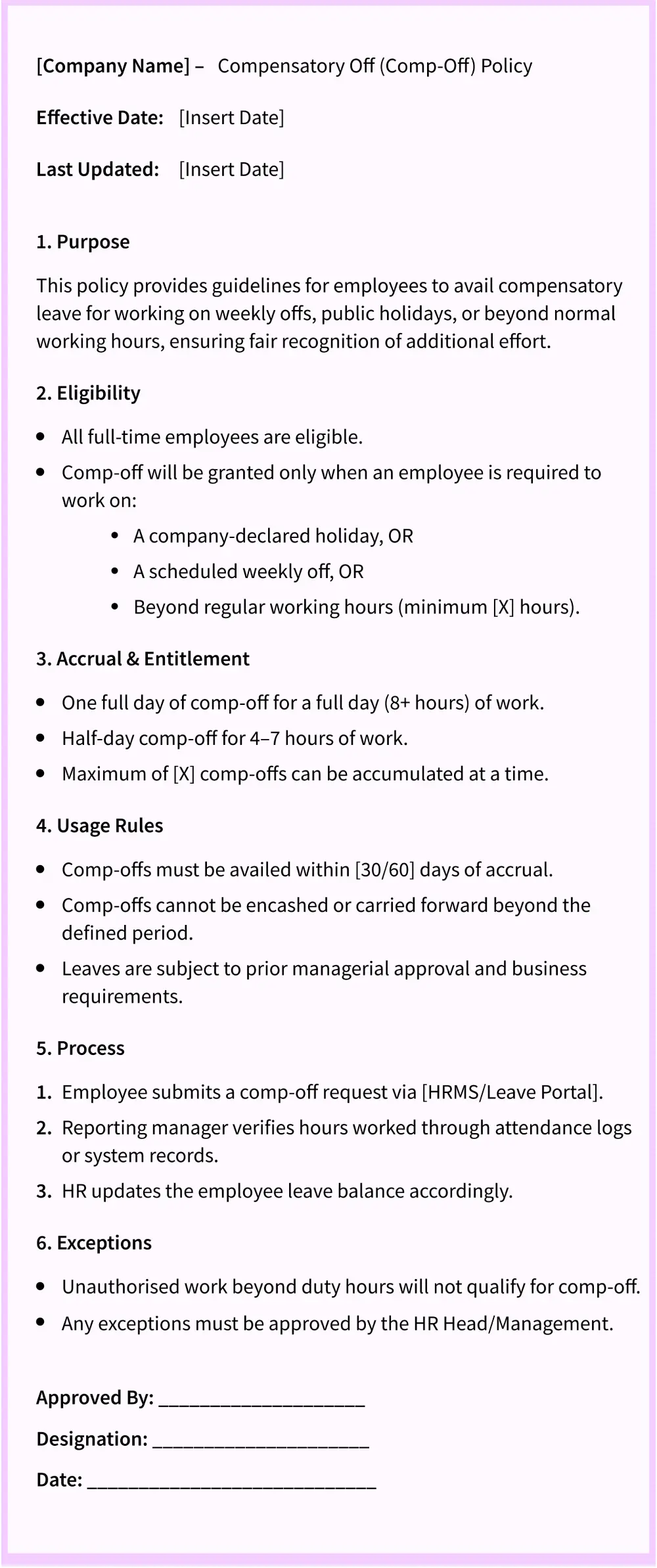 How to implement compensatory off-policy