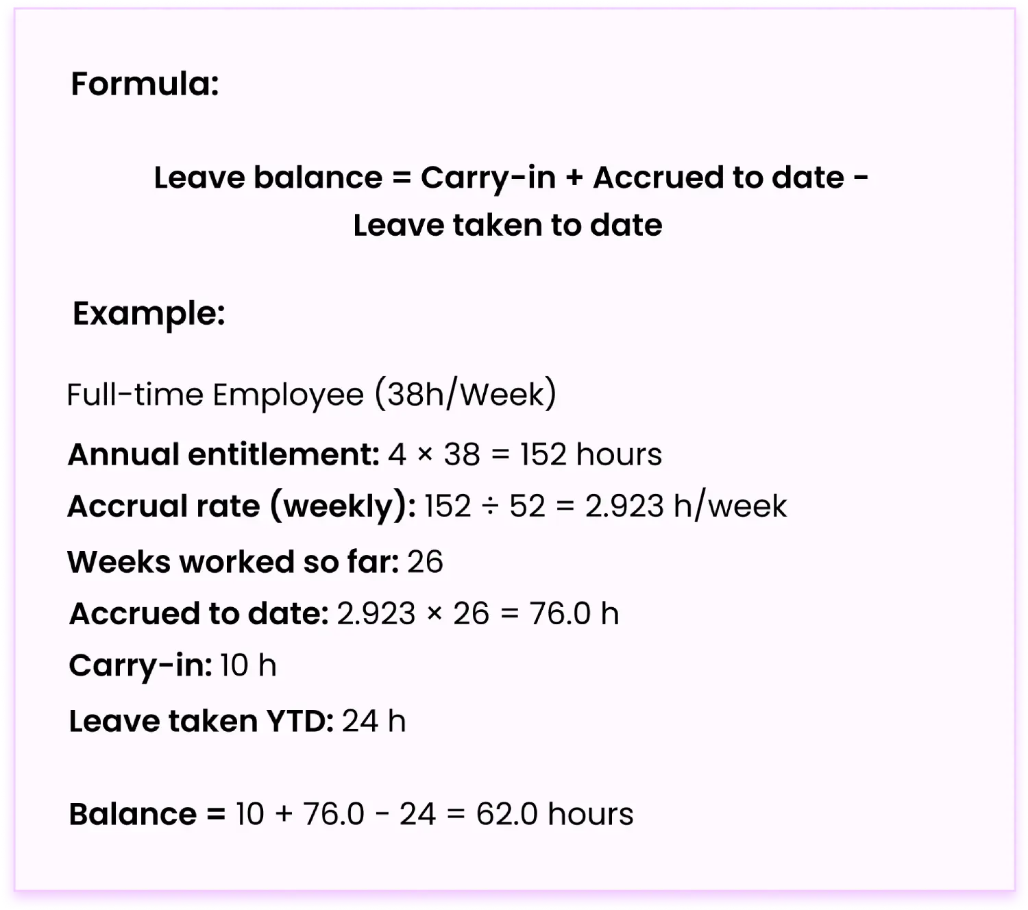 how to calculate leave balance